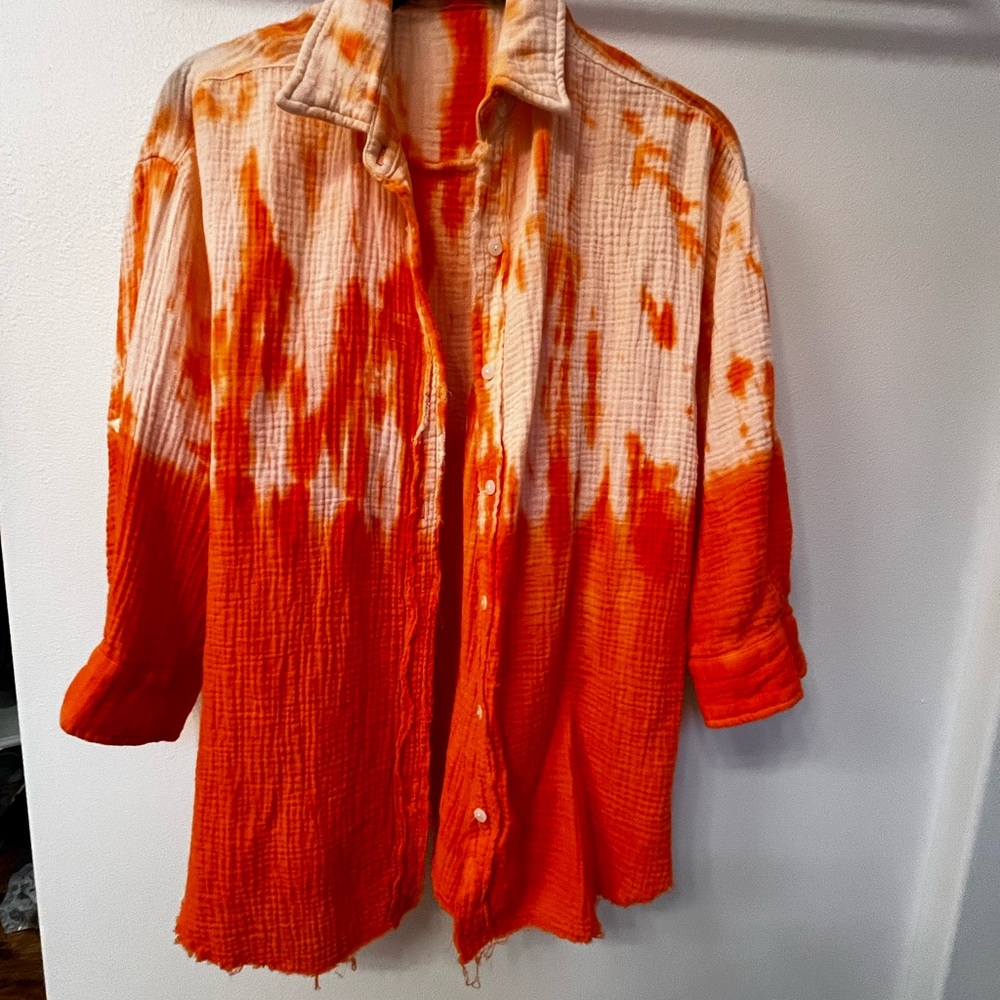 Orange Tie-Dye Shirt